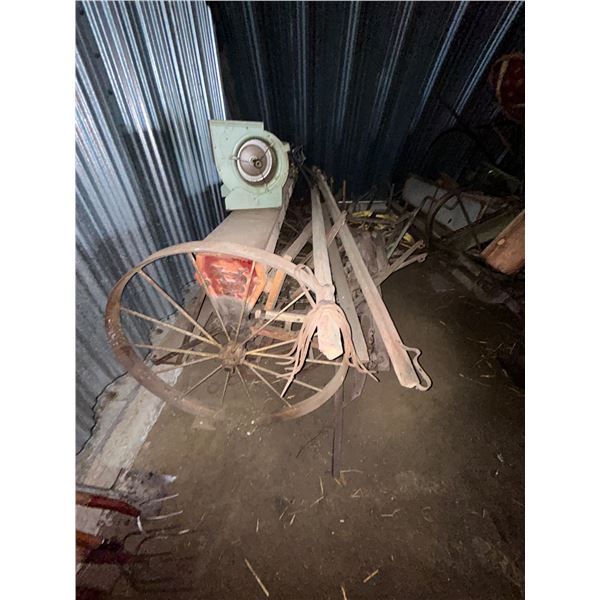 Seed Drill Including Yellow Wheels