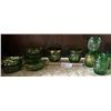 Image 1 : Green Bohemium Glass Collection Gold