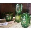 Image 4 : Green Bohemium Glass Collection Gold