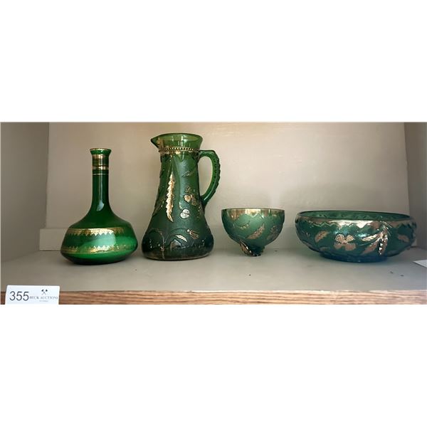 Green Bohemium Glass Collection