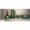Image 1 : Green Bohemium Glass Collection