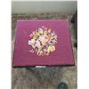 Image 3 : Foot Stool Stitched Floral Pattern 16 x15 x 13T