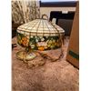 Image 1 : Vintage Stain Glass Hanging  Lamp
