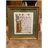 Image 1 : The Apostles Creed Framed Prayer 14 x 13 And Framed Print Of Women Harvesting 18 x 14