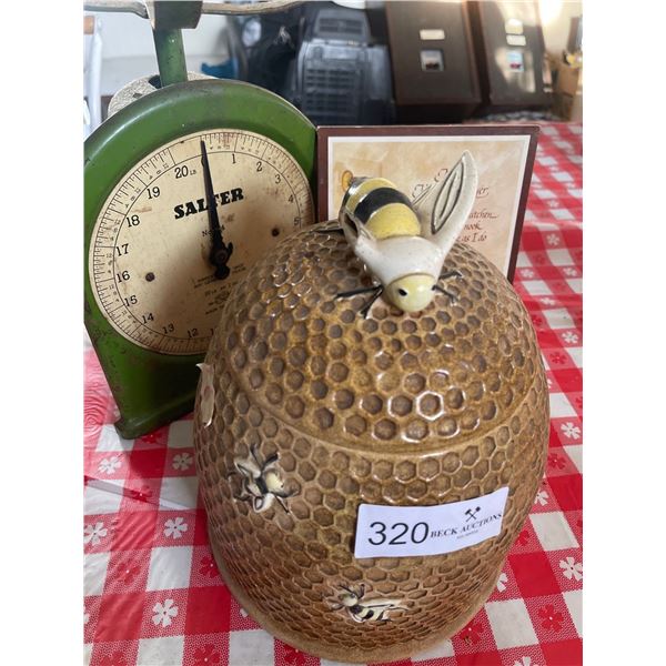 Honey Pot - Bee Wing Broken Antique Metal Scale