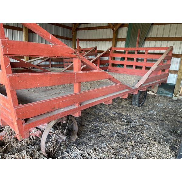 Anitique Hay Wagon Cart With Sleigh Attachment