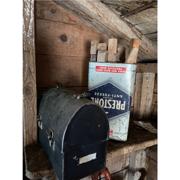 Lunch Box & Prestone Tin