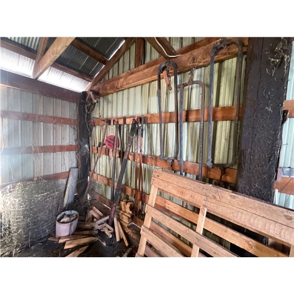 Wall Of Antique Farm Hand Tools