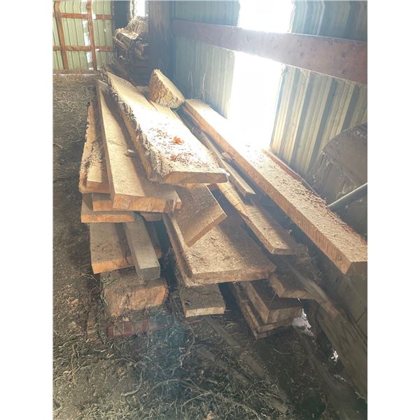 Pile of Lumber Cut From Antique Mill 10 - 11 Ft Long