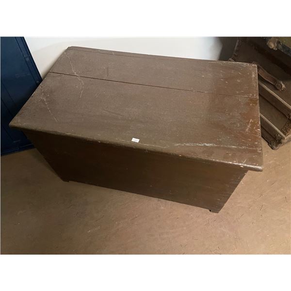 Antique Wood Blanket Trunk