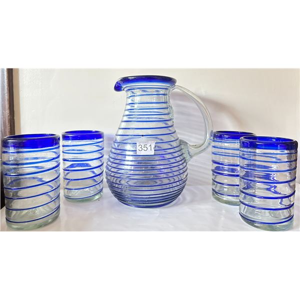 Glass Lemonade Pitcher & Glasses