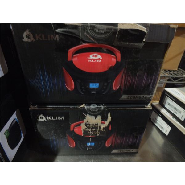 2 Klim Boomboxes