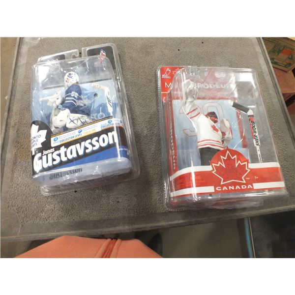 Jonas Gustavsson & Martain Brodeur Goalie Figurines