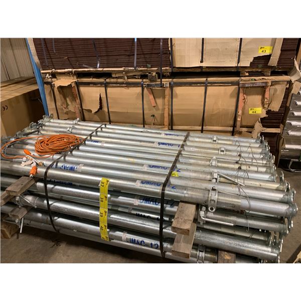 LOT OF 10 JMAC-12 12,364LBS CAPACITY INDUSTRIAL POLE SHORES (HAS CERTIFICATION SPECS)