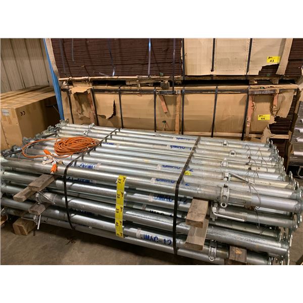 LOT OF 10 JMAC-12 12,364LBS CAPACITY INDUSTRIAL POLE SHORES (HAS CERTIFICATION SPECS)