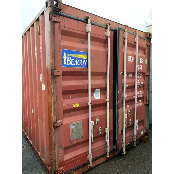 *H/T S* RED 20' 67,200 MAX CAPACITY INDUSTRIAL TRANSPORT CONTAINER,