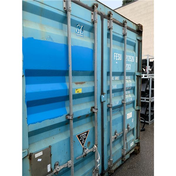 *H/T S* BLUE 20' 67,200 MAX CAPACITY INDUSTRIAL TRANSPORT CONTAINER,