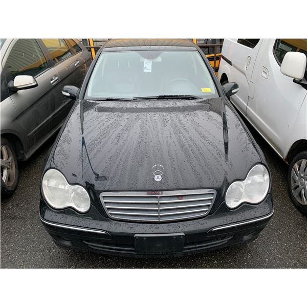 *R* 2006 MERCEDES C230, 4DR SEDAN, BLACK, VIN # WDBRF52J26F760914