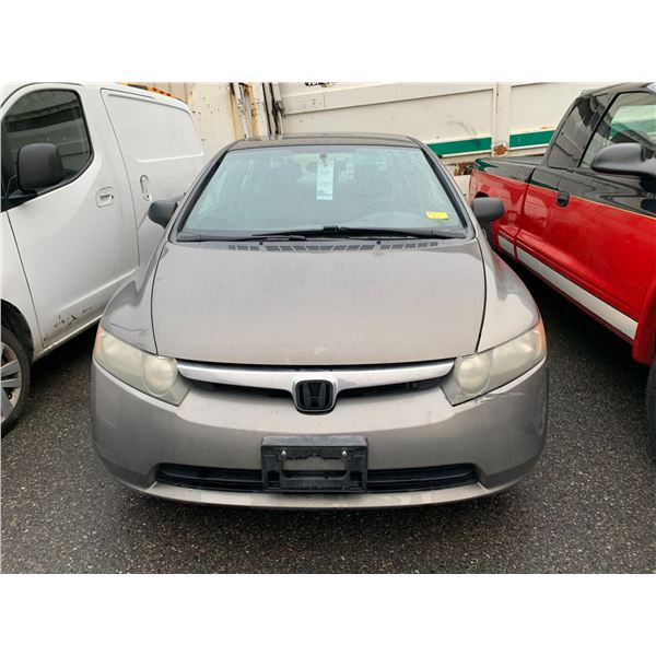 *R* 2008 HONDA CIVIC, 4DR SEDAN, GREY, VIN # 2HGFA16428H108443