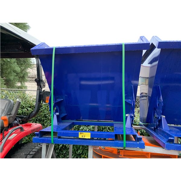 BLUE 43"X43" FORKLIFT DUMP BIN