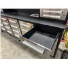 Image 2 : STEELMAN STAINLESS STEEL 30 DRAWER 2 DOOR WORKBENCH 72"H X 112"W X 24"D WITH HUTCH,