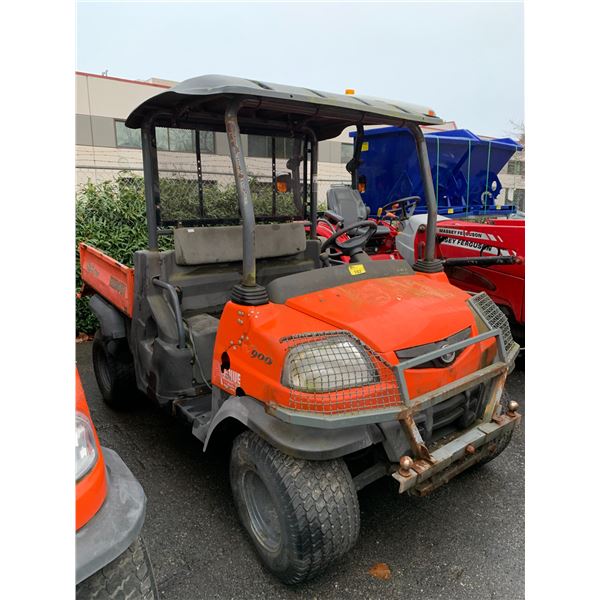 *TOW* KUBOTA RTV900 VHT, ORANGE, DIESEL, X-CITY, HOURS UNKNOWN,