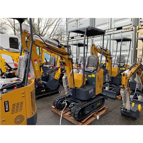 AGT INDUSTRIAL H12 950LBS CAPACITY YELLOW GAS POWERED MINI EXCAVATOR