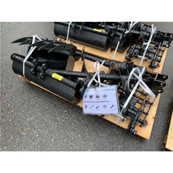 PALLET OF LANTY MINI EXCAVATOR ATTACHMENT SET