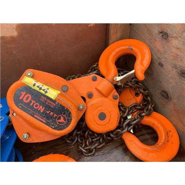 JET 10 TON KCH SERIES HEAVY DUTY INDUSTRIAL CHAIN HOIST