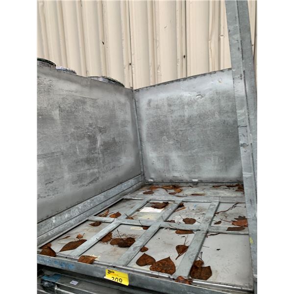 GALVANIZED STEEL 57"W X 45"D X 40"H COLLAPSIBLE STACKABLE INDUSTRIAL TRANSPORT CRATE