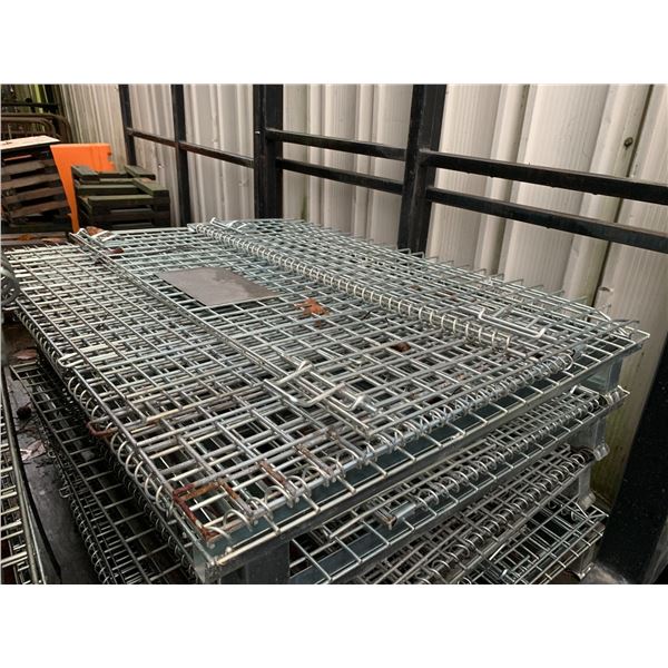 STEEL MESH COLLAPSIBLE STACKABLE INDUSTRIAL TRANSPORT CRATE