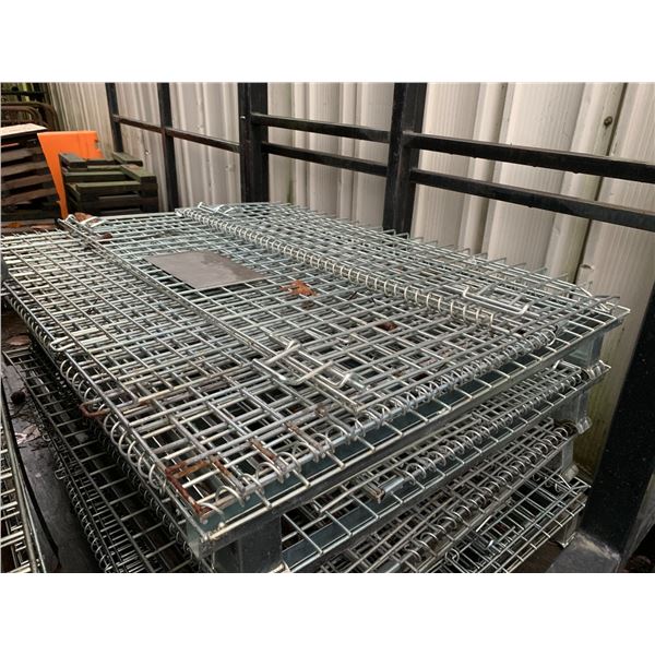 STEEL MESH COLLAPSIBLE STACKABLE INDUSTRIAL TRANSPORT CRATE