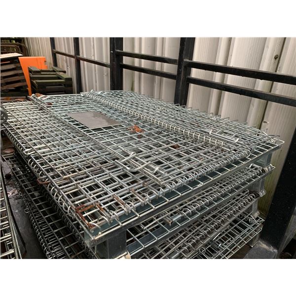 STEEL MESH COLLAPSIBLE STACKABLE INDUSTRIAL TRANSPORT CRATE