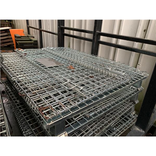 STEEL MESH COLLAPSIBLE STACKABLE INDUSTRIAL TRANSPORT CRATE