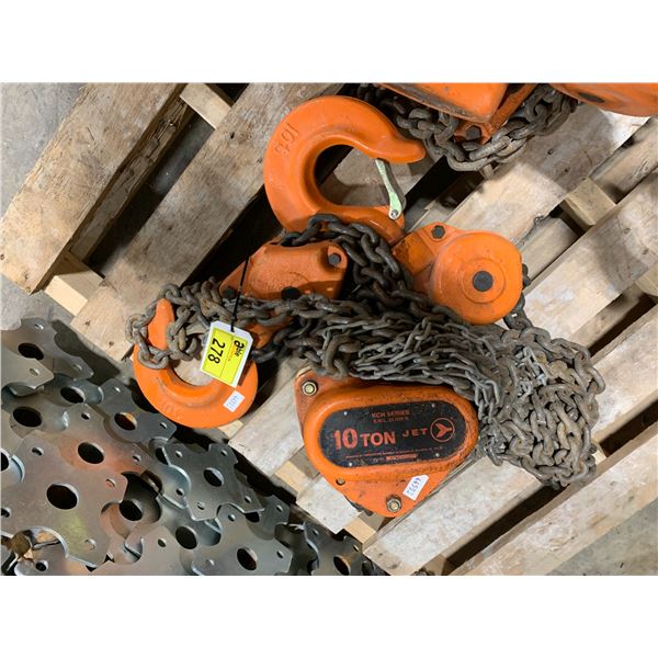 JET 10 TON KCH SERIES HEAVY DUTY INDUSTRIAL CHAIN HOIST