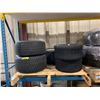 Image 1 : PAIR OF TURFMATE 20 X 10-8 WHS TIRES , PAIR OF 23 X 10.50-12 TIRES & ONE MULTI TRAC 26 X 12.00 - 12