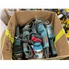 Image 2 : BOX OF ASSORTED ELECTRIC MAKITA HAND TOOLS