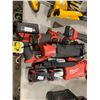 Image 2 : MILWAUKEE CORDLESS HAND TOOL LOT INCLUDING 4 BATTERIES, GRINDER, DRIVER, RECIPROCATING SAW, KNIFE,