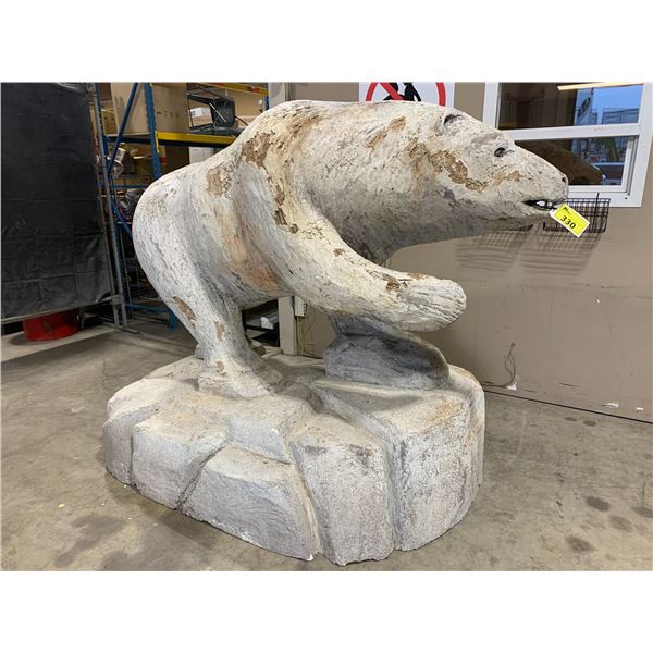 LARGE PAINTED STYROFOAM BEAR STATUE APPROX. 70