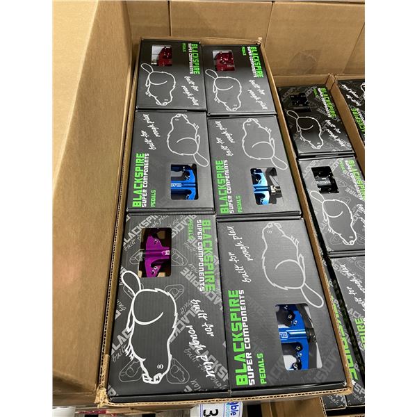 BOX OF 30 PAIRS ASSORTED COLOR BLACKSPIRE MTB ALLOY PEDALS