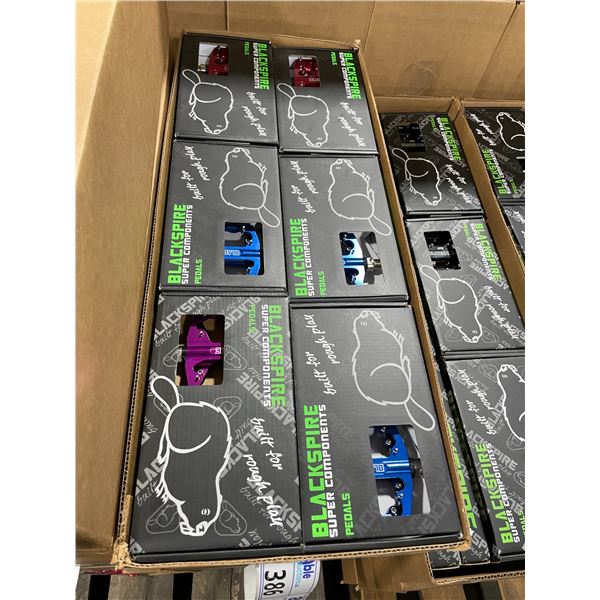 BOX OF 30 PAIRS ASSORTED COLOR BLACKSPIRE MTB ALLOY PEDALS