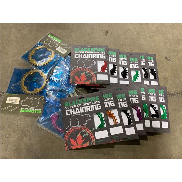 BOX OF 20 PIECES ASSORTED RACEFACE, SPLINE CHAINRINGS, SNAGGLETOOTH 9020 XTR