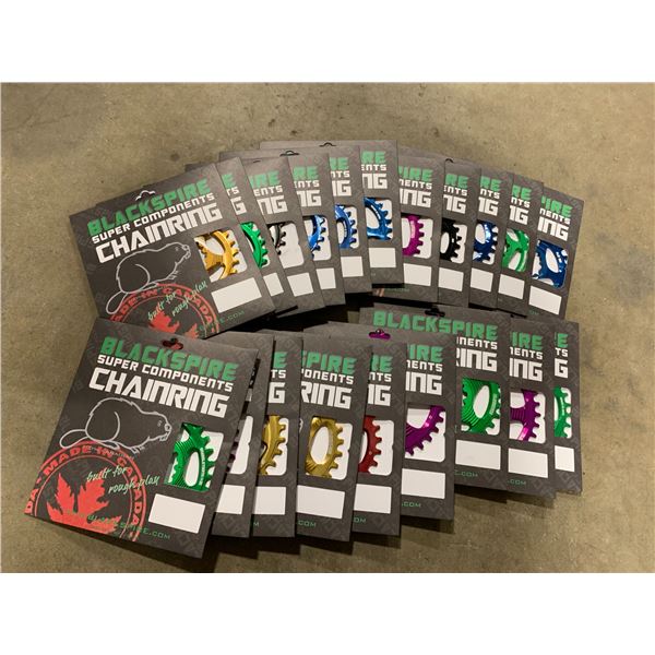 BOX OF 20 PIECES ASSORTED SRAM, SPLINE CHAINRINGS SNAGGLETOOTH