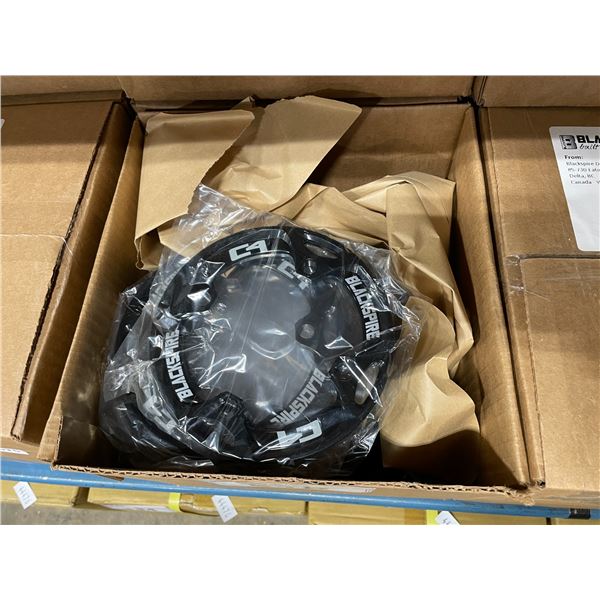 4 BOXES OF ASSORTED BLACKSPIRE 104MM OUTER RING GUARDS WITH HARDWARE