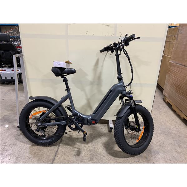 Y20 GRAY ELECTRIC BIKE, FOLDABLE E-BIKE. 500W / 1000W MOTOR, 35 KMH MAX SPEED, 48 VOLT BATTERY,