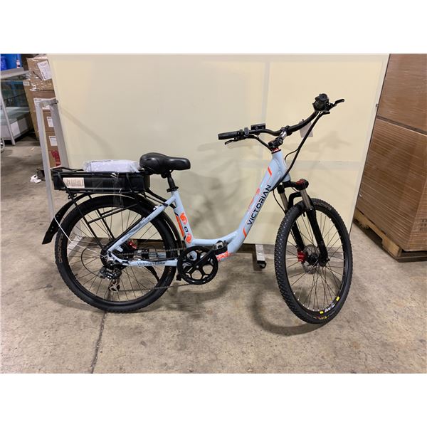 VICTORIAN C1 GREY/ORANGE ELECTRIC BIKE, 500W, 32 KMH MAX SPEED, 48 VOLT BATTERY, UP TO 65 KM RANGE,