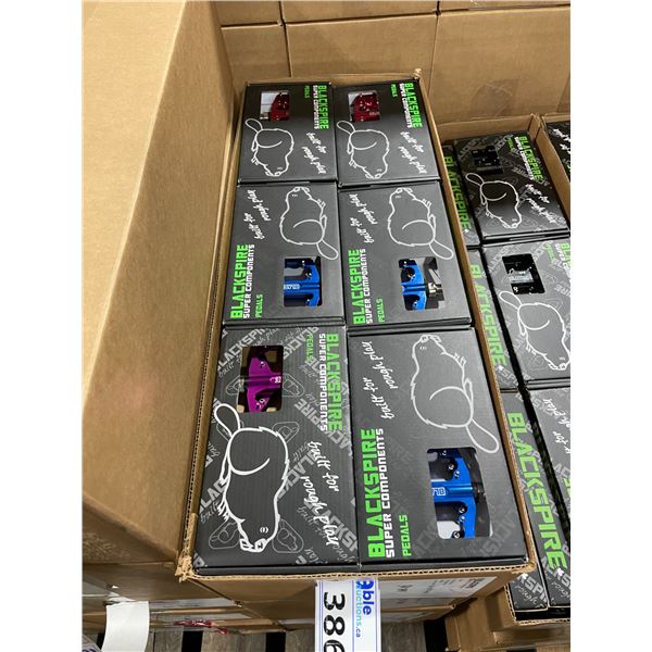 BOX OF 30 PAIRS ASSORTED COLOR BLACKSPIRE MTB ALLOY PEDALS