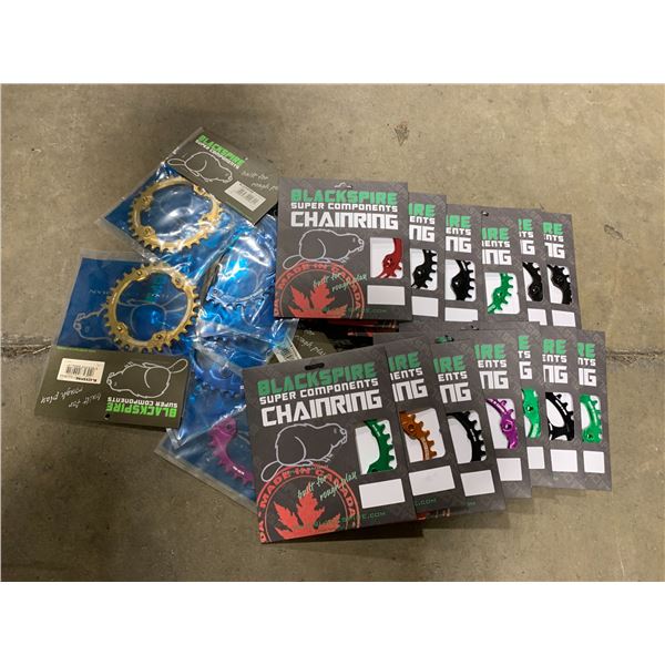 BOX OF 20 PIECES ASSORTED RACEFACE, SPLINE CHAINRINGS, SNAGGLETOOTH 9020 XTR