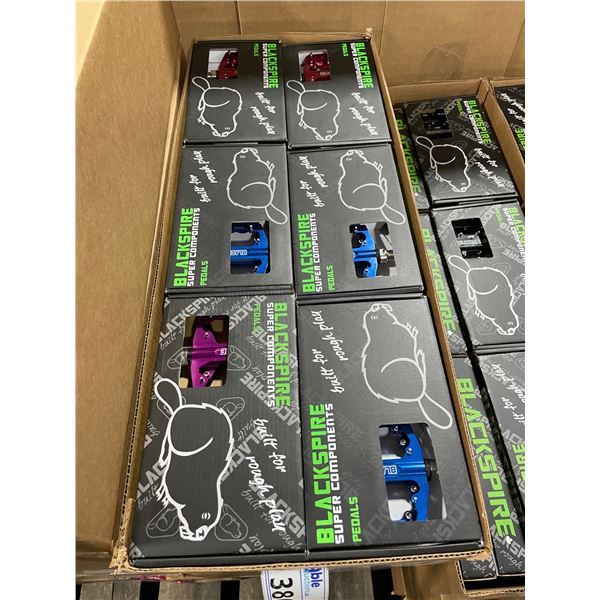 BOX OF 30 PAIRS ASSORTED COLOR BLACKSPIRE MTB ALLOY PEDALS