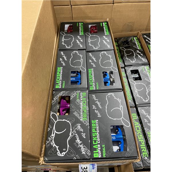 BOX OF 30 PAIRS ASSORTED COLOR BLACKSPIRE MTB ALLOY PEDALS